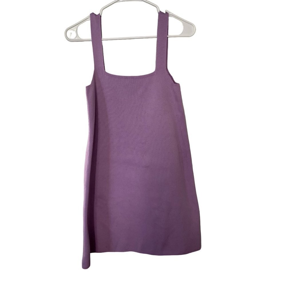 Zara purple sleeveless summer bodycon dress casual summer straight neckline